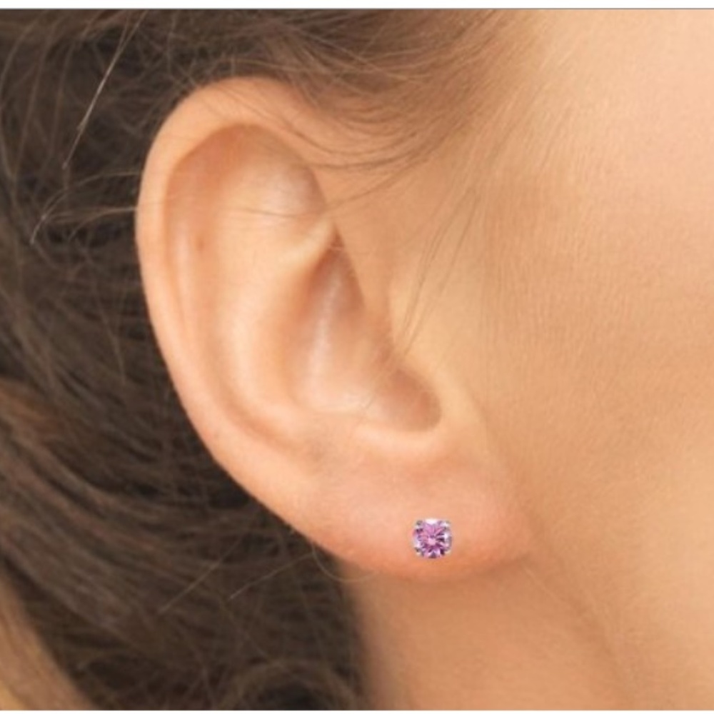 Silver Studs 925 6mm SWAROVSKI® Elements Rose Cr. - Picture 3 of 6